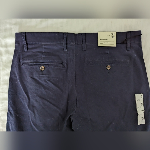 NWT Men's navy blue Goodfellow Brand Hennepin Chino, size 34x32 - Picture 3 of 3